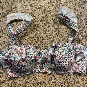 JCrew Ruffled Bikini Top